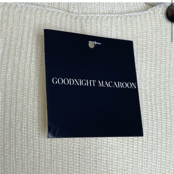 cream knit poncho vintage sweater cape - Picture 4 of 6